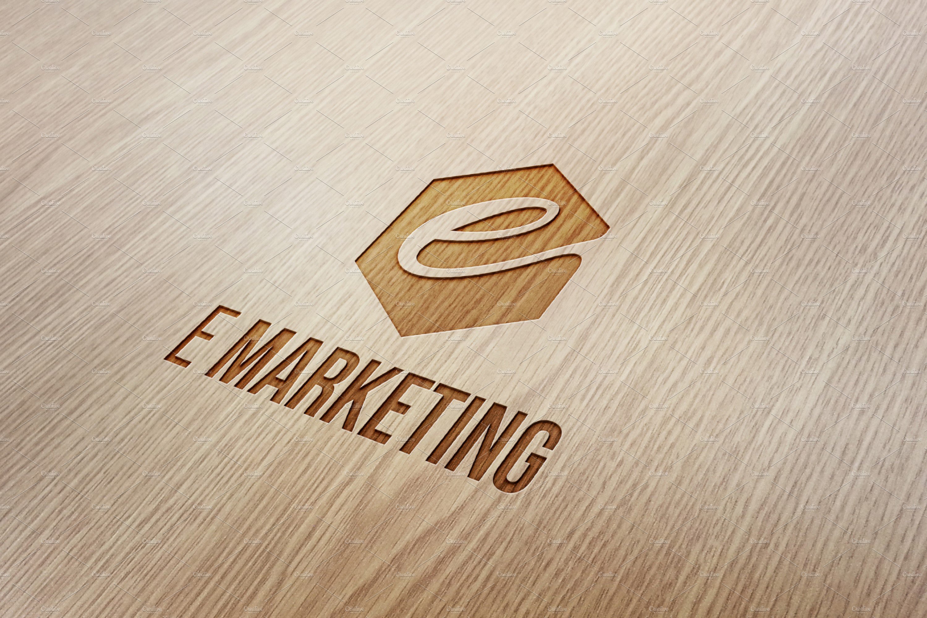 126 e marketing wood engraved logo mockup 279