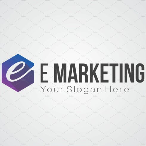 E Marketing Logo Design Template cover image.