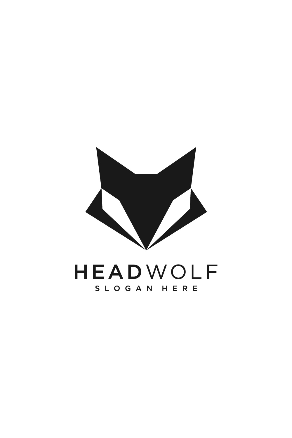 head wolf logo vector design pinterest preview image.