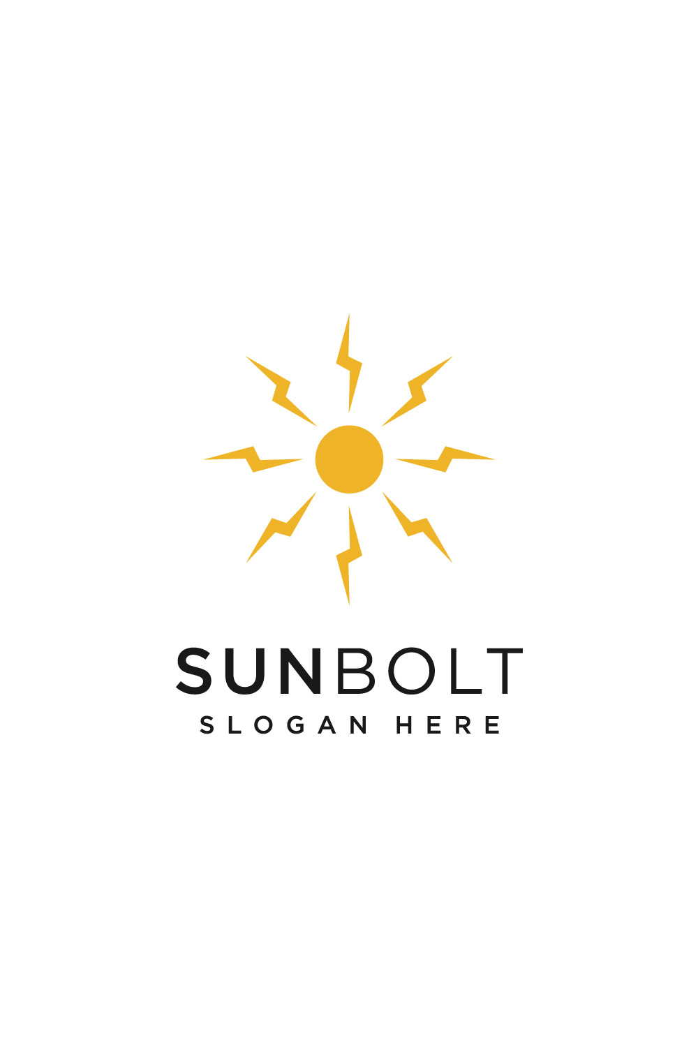 sun logo vector design pinterest preview image.