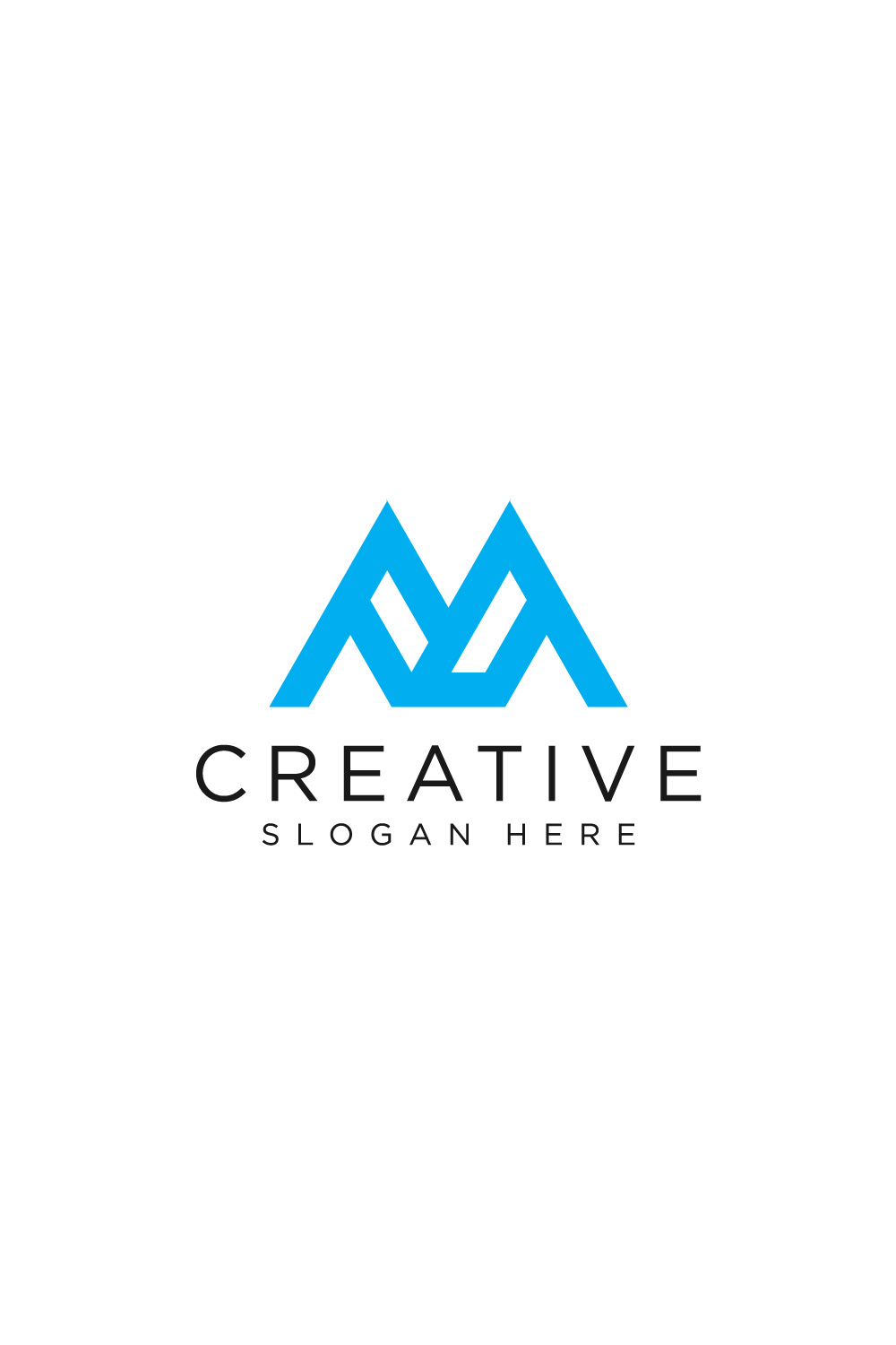 m logo vector design pinterest preview image.