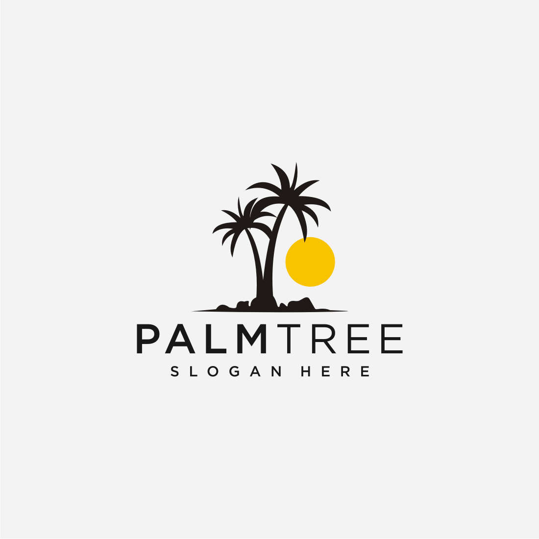 palm tree logo vector design template cover image.