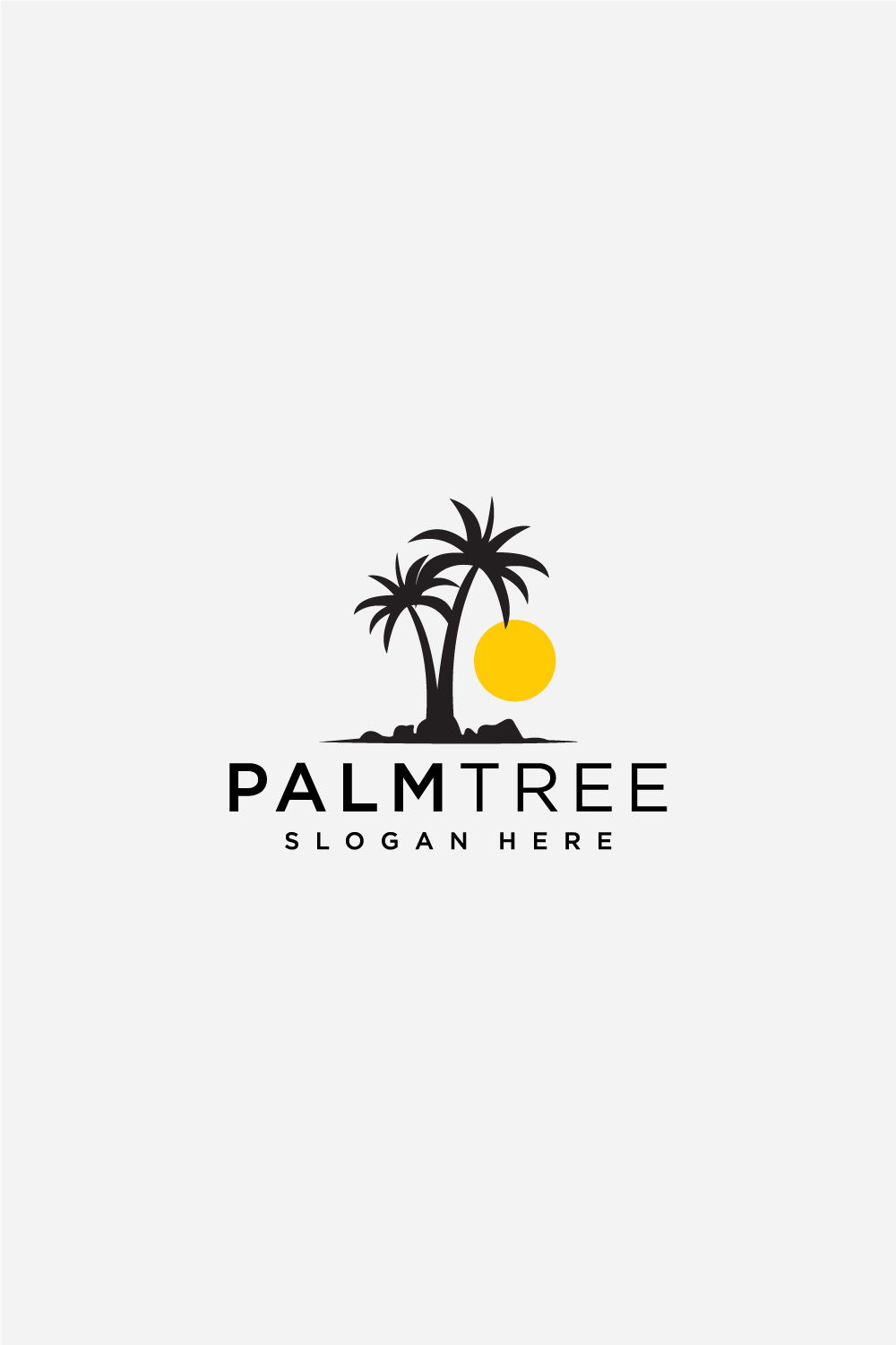 palm tree logo vector design template pinterest preview image.