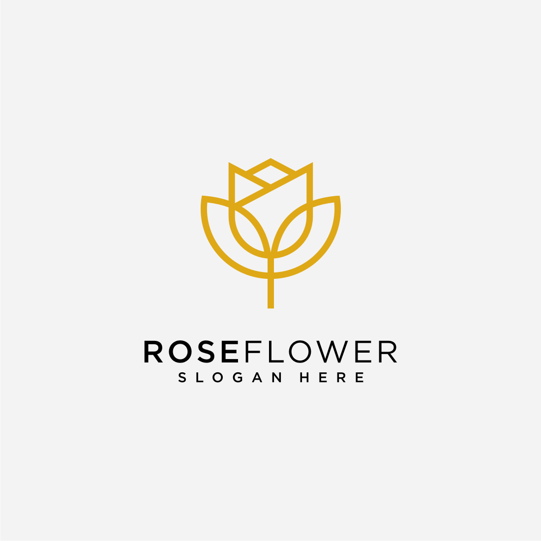 rose flower logo vector design preview image.