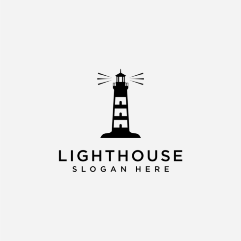 lighthouse logo vector design template cover image.