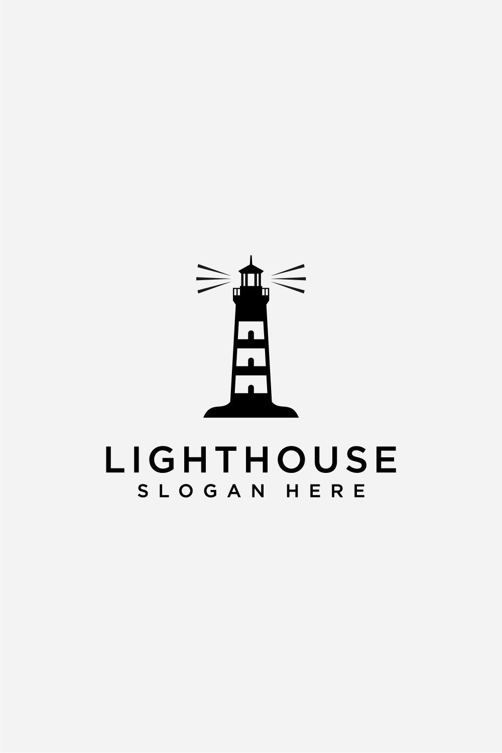 lighthouse logo vector design template pinterest preview image.