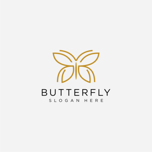 butterfly animal logo design vector cover image.