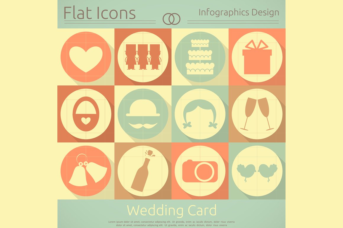 Wedding icons preview image.