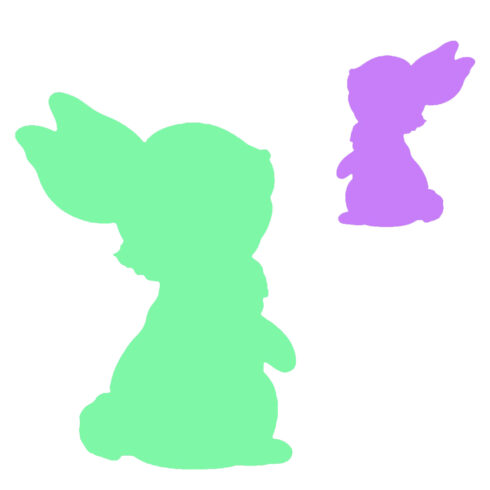 Little Bunny Silhouette Set of Six Pretty Chalk Colors cover image.