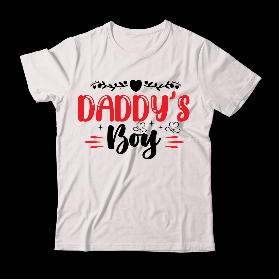 White t - shirt that says daddy's boy.