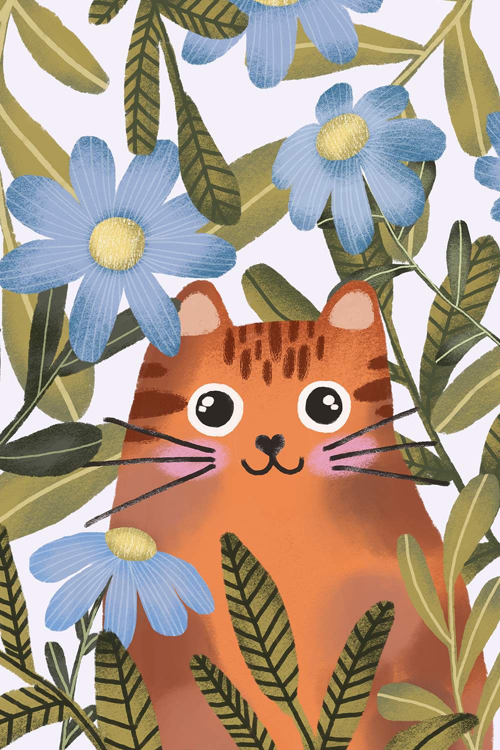 Adorable Cats Printable Greeting Cards pinterest preview image.