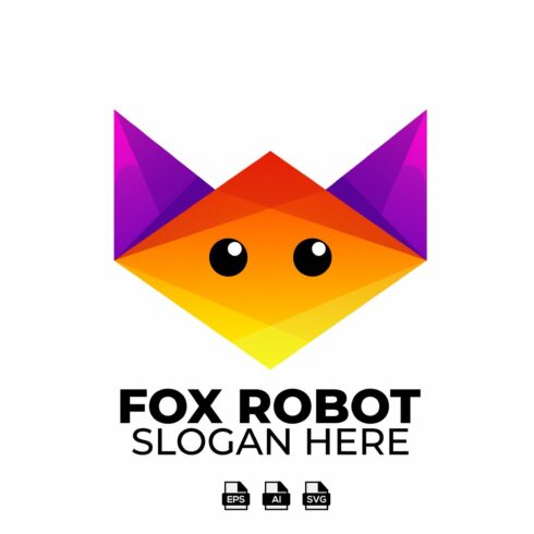 fox robot  gradient colorful logo cover image.
