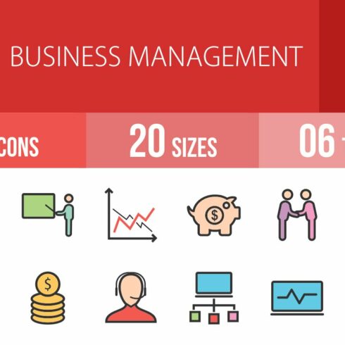 50 Business Line Filled Icons cover image.