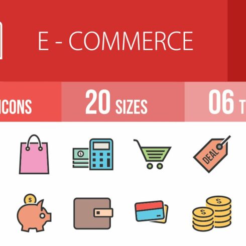 48 Ecommerce Line Filled Icons cover image.