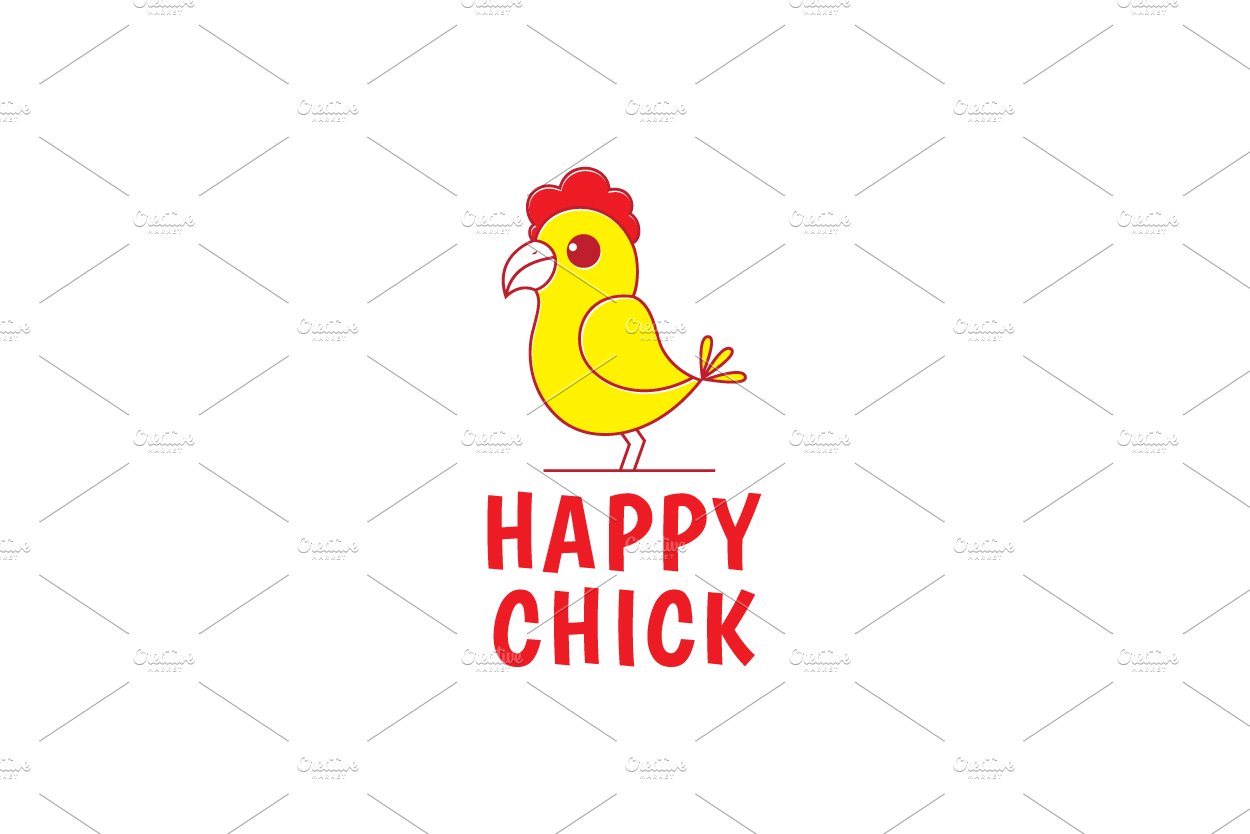 logo cute chicken cartoon colorful cover image.