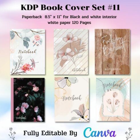 KDP Book Cover Set Canva Template – Paperback cover image.