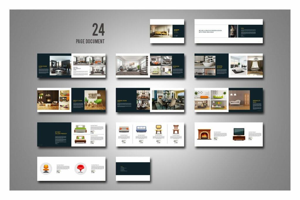 Interior Brochure Catalogs – MasterBundles