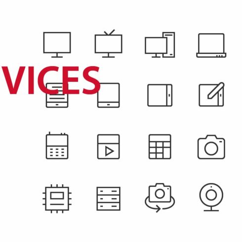 60 Devices UI Icons cover image.