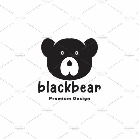 head cute honey bear logo symbol cover image.