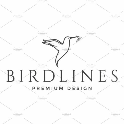 luxury lines bird hummingbird logo cover image.