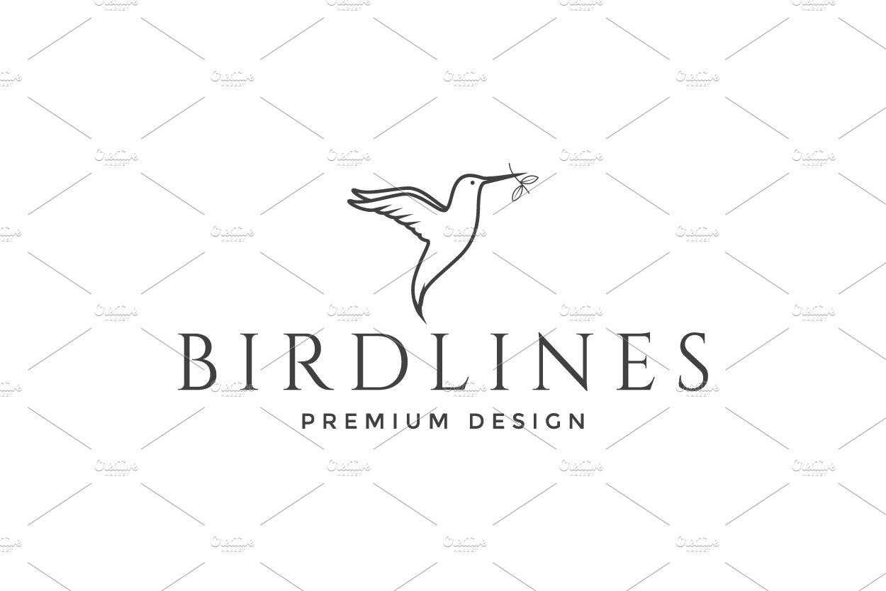 luxury lines bird hummingbird logo cover image.