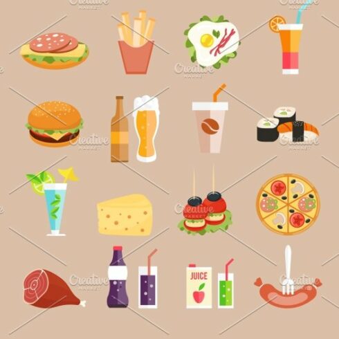 Food icons cover image.