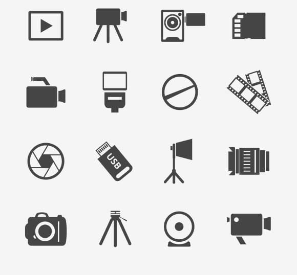Camera and photo icons cover image.