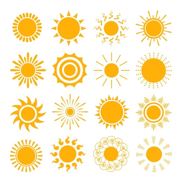 Sun icons cover image.