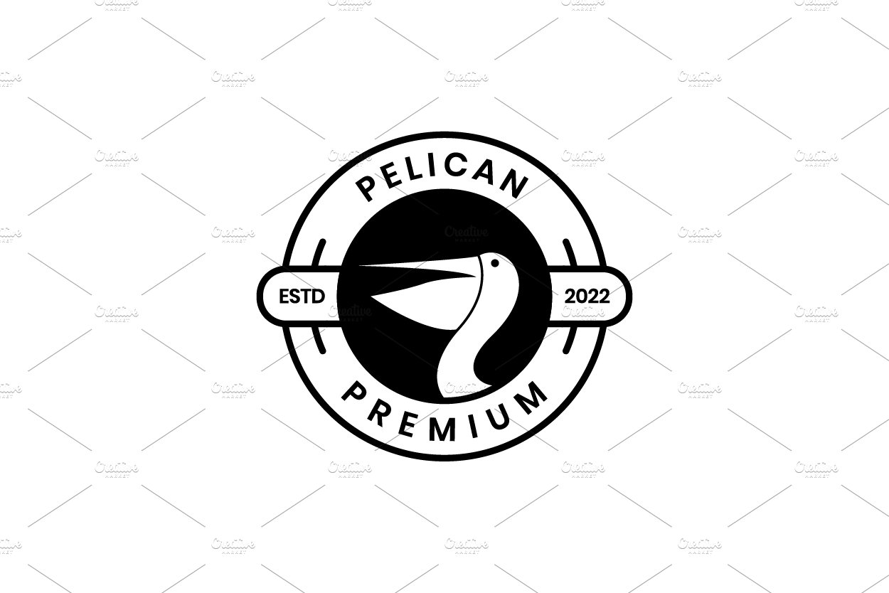 pelican bird head silhouette logo cover image.