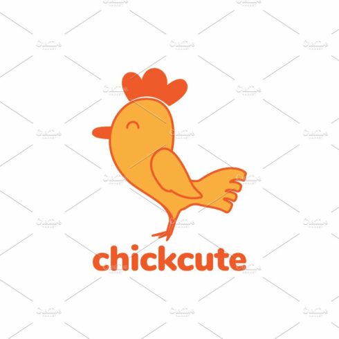 chicken or chick smile cute logo cover image.