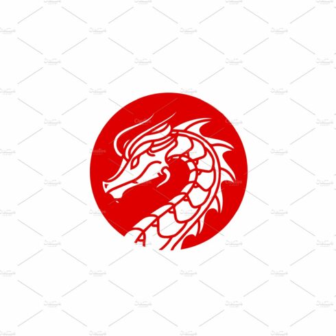 Chinese Dragon Badge Label Logo cover image.