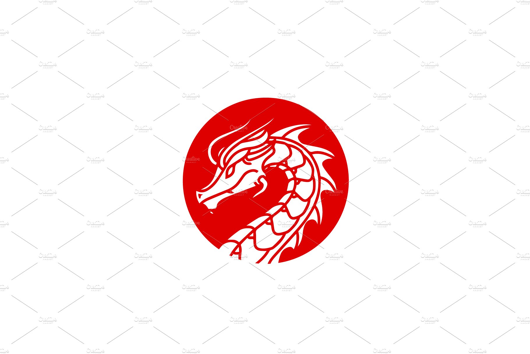 Chinese Dragon Badge Label Logo cover image.