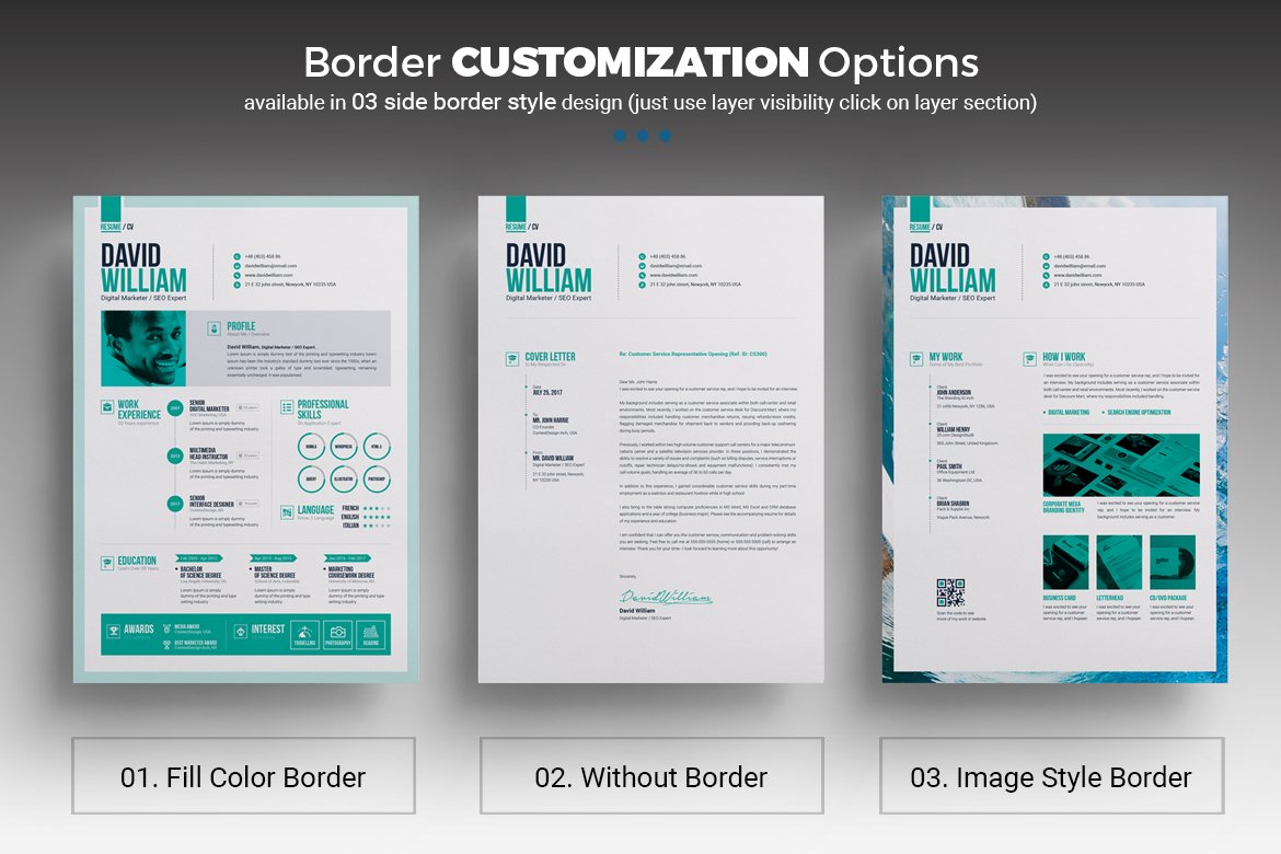 14 resume border customization option 449