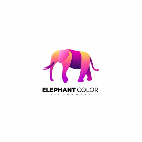 elephant logo colorful design gradie cover image.
