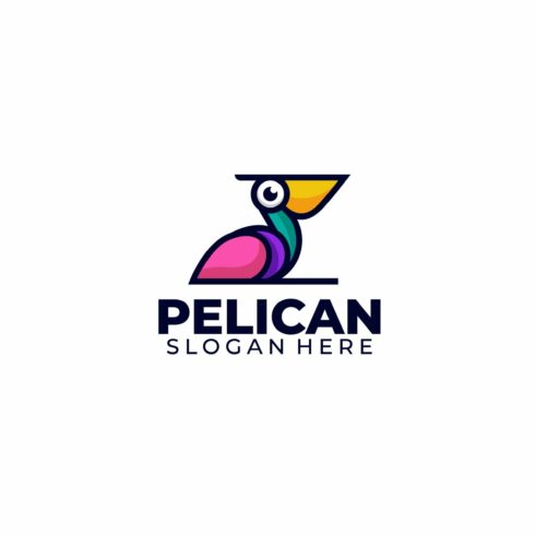 pelican logo vector design colorful cover image.