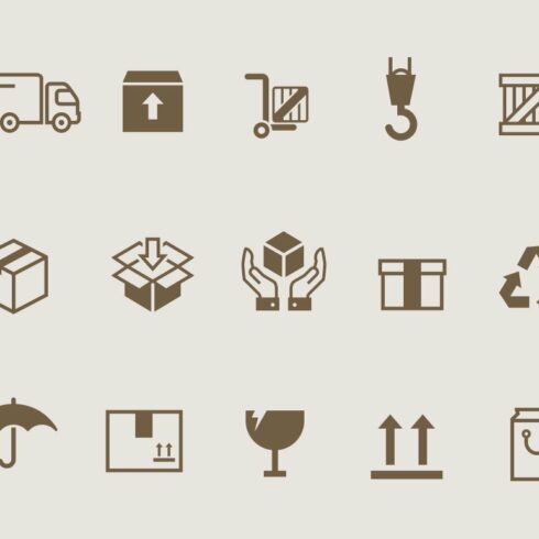 15 Box & Packaging Icons cover image.