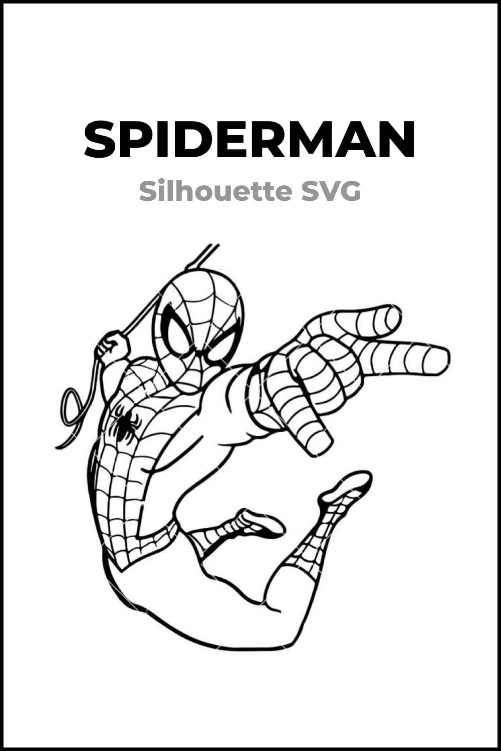 Spiderman silhouette in flight.