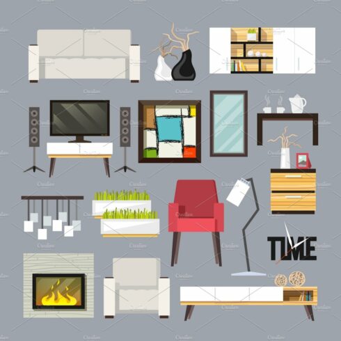 Living room furniture set cover image.