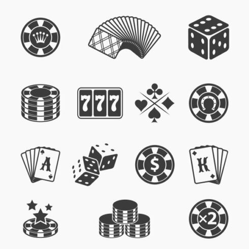 Gambling icons cover image.