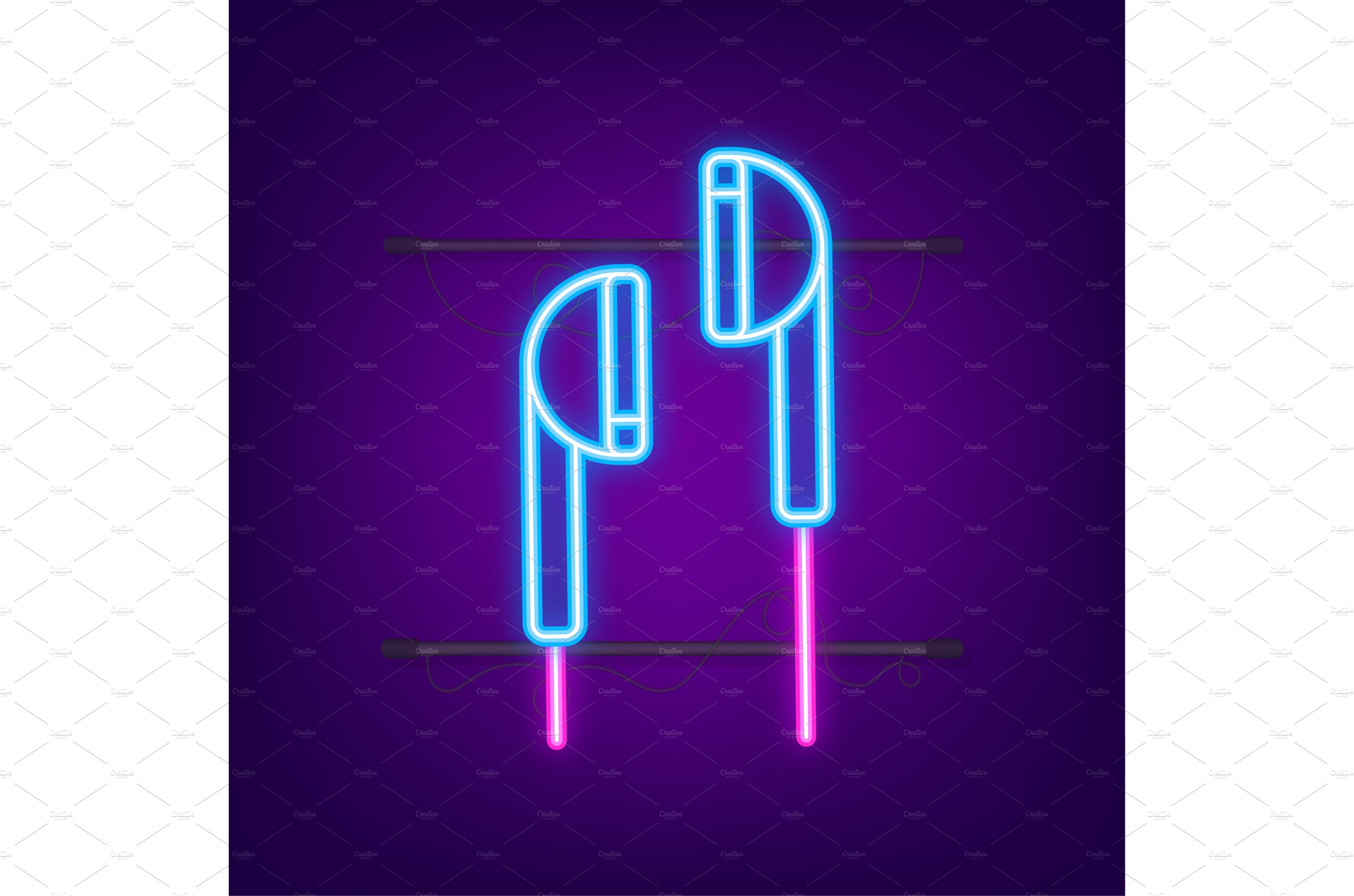 Music neon icon in flat style. Music cover image.