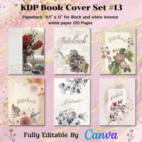 KDP Book Cover Set Canva Template – Paperback cover image.