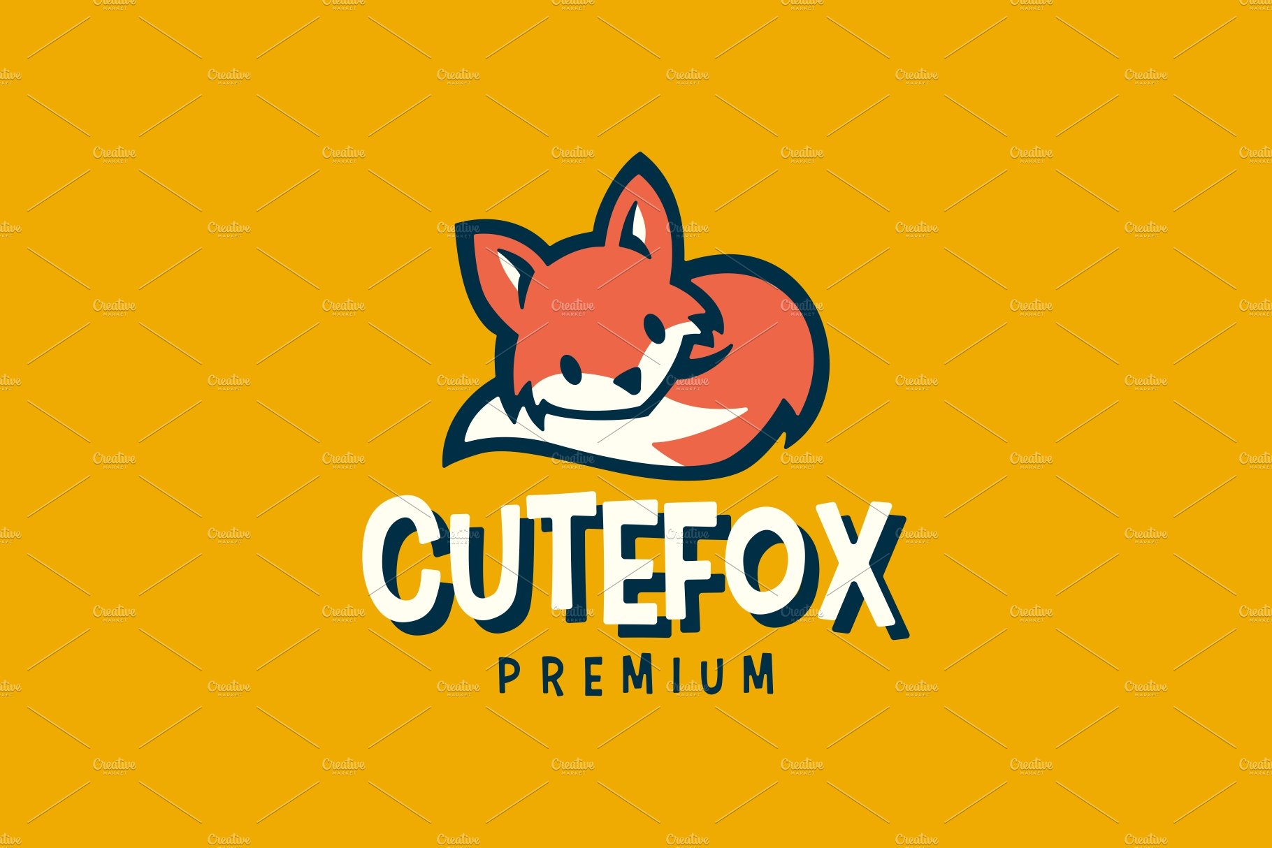 cute fox little baby cartoon retro cover image.