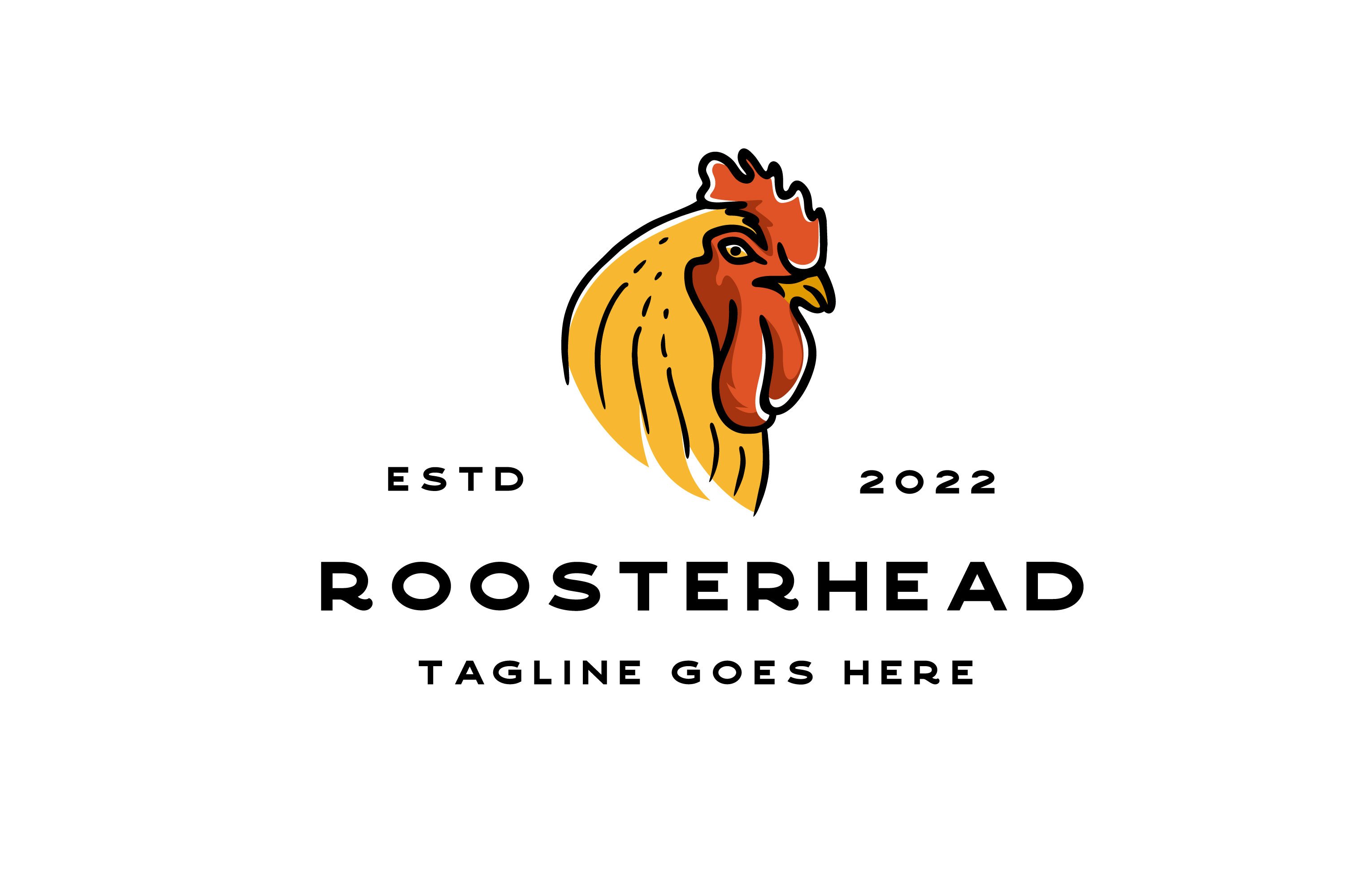 Vintage Rooster Head Logo Design cover image.