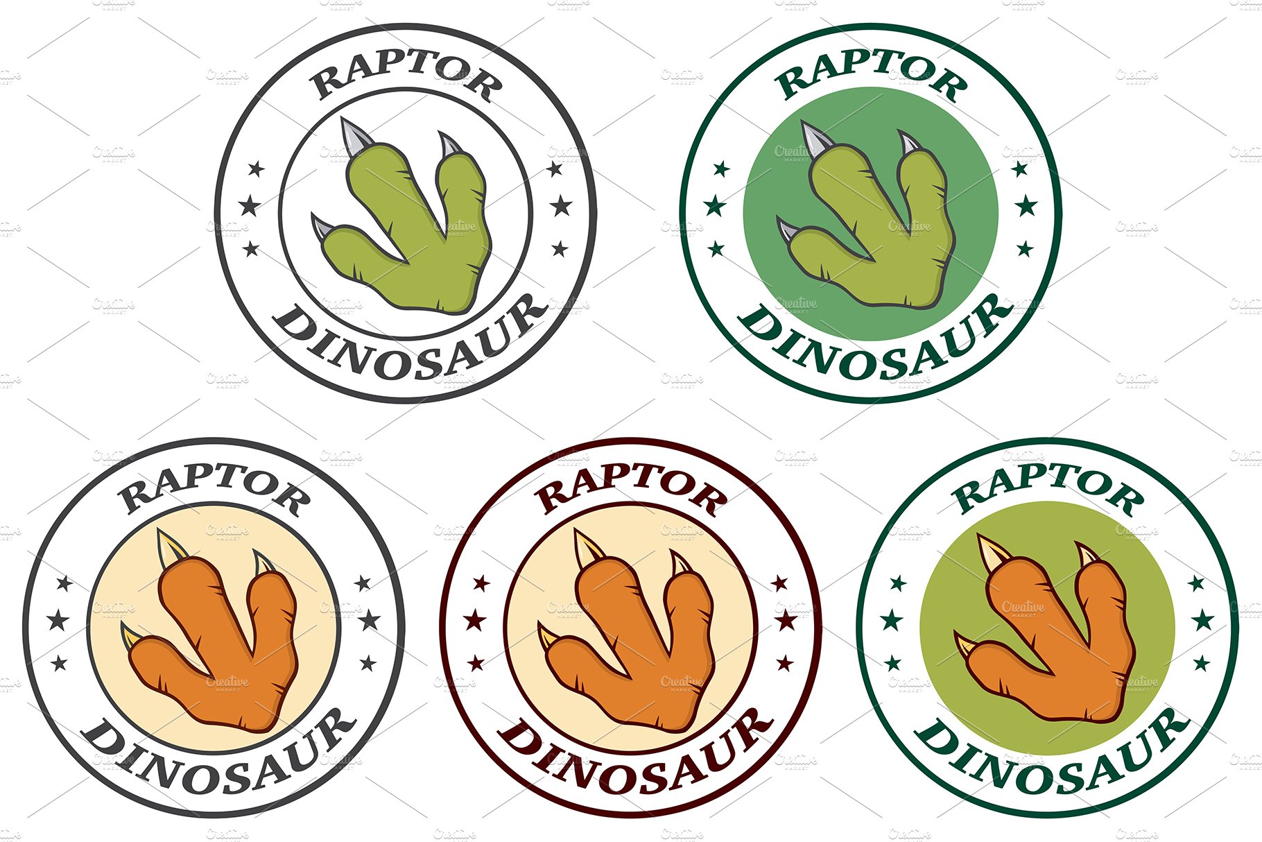 Dinosaur Paw With Claws Circle Logo cover image.
