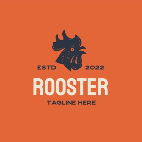 Retro Rooster Head Logo cover image.