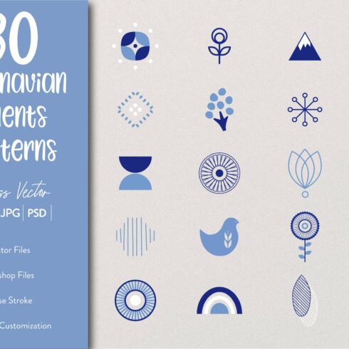 180 Scandinavian Patterns Bundle cover image.