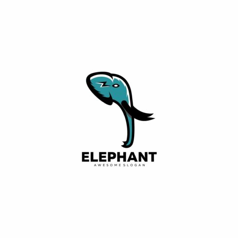 head elephant logo mascot design art cover image.