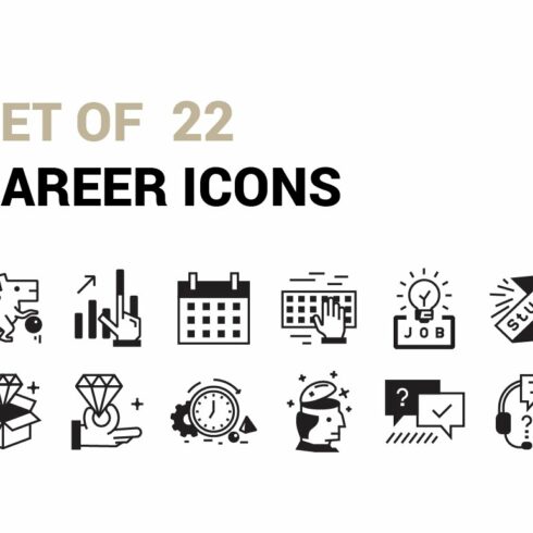 Set Of 22 Career Icons. cover image.