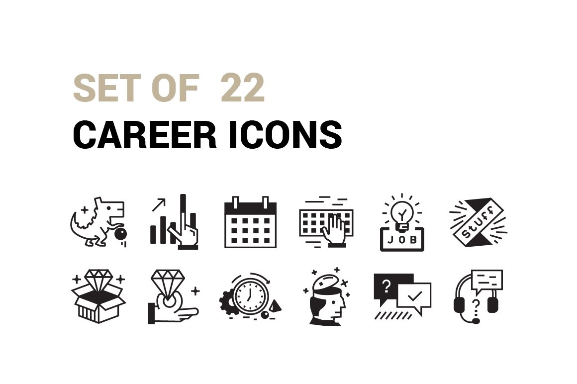 Set Of 22 Career Icons. cover image.