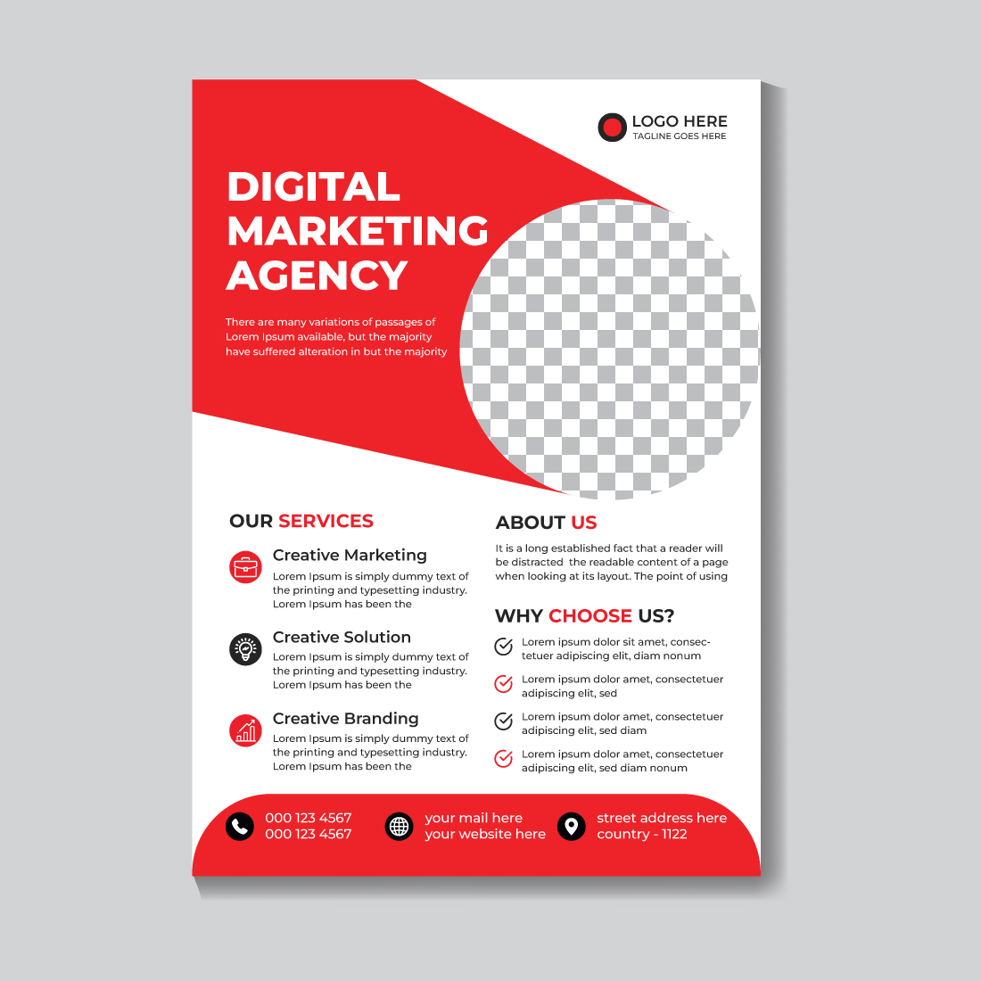 Professional Corporate Creative Modern Marketing Business Flyer Design Template cover image.